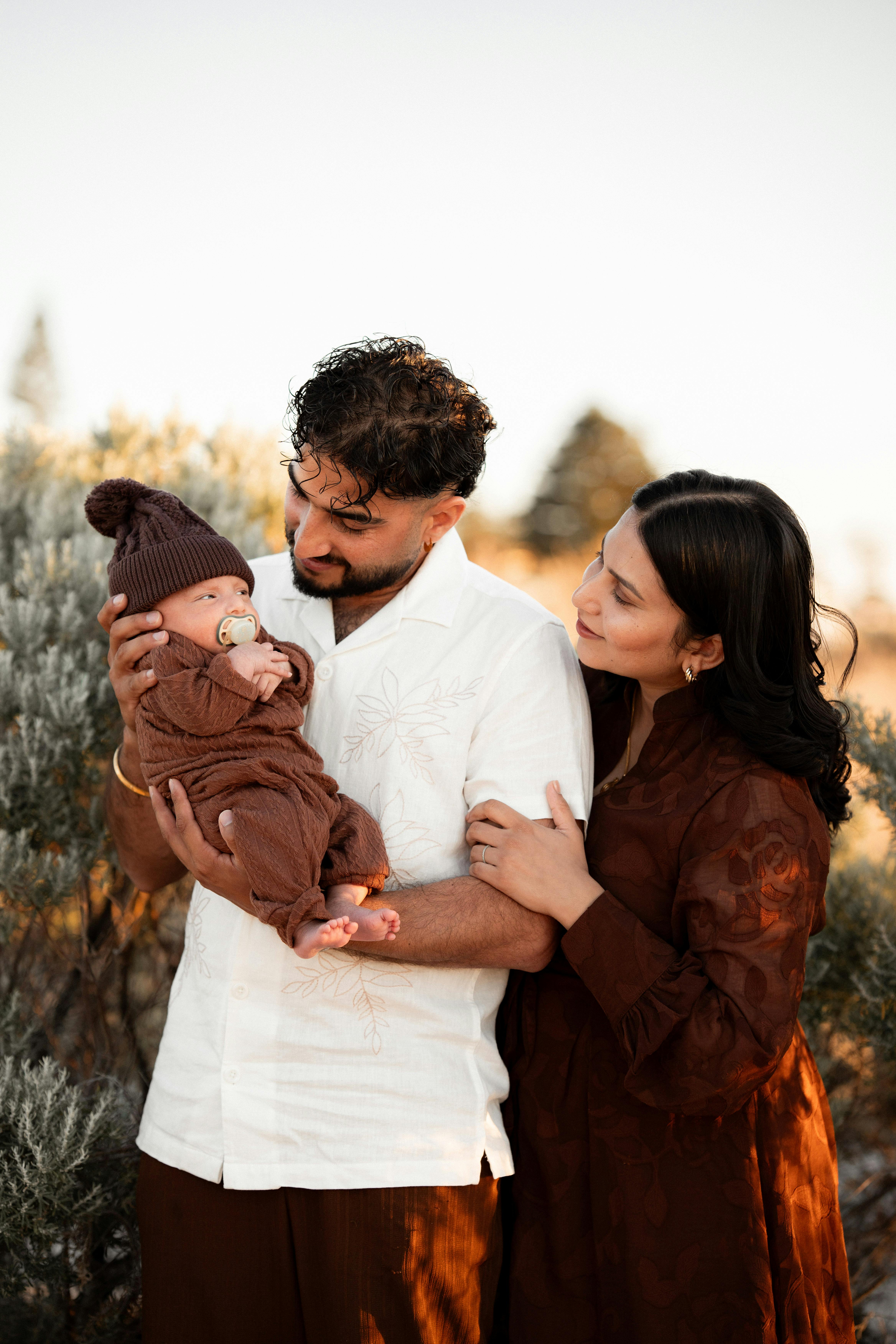 Family portrait session in a home setting